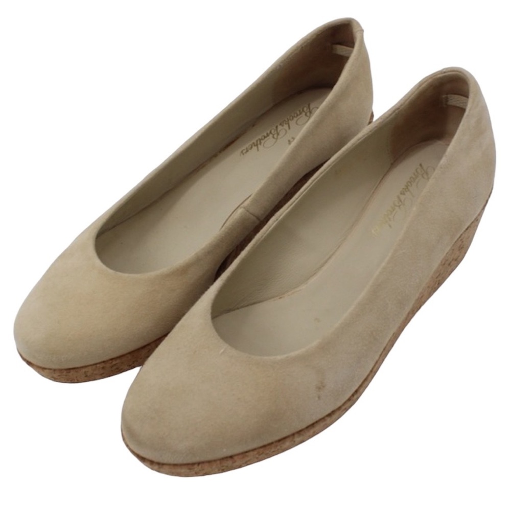 BROOKS BROTHERS Wedge Shoe Neutral Beige Suede Wedge Dress Shoe Size 11